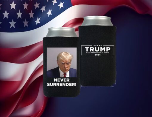 Trump Never Surrender Beverage Cooler White