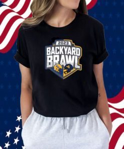 West Virginia Mountaineers Vs Pitt Panthers 2023 Backyard Brawl Logo Tee Shirt