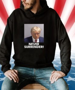 Trump Never Surrender Lady’s Fleece Cropped Hoodie