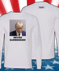 Trump Never Surrender Lady’s Fleece Cropped Hoodie