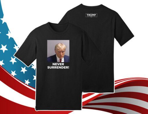 Trump 2024 Never Surrender Coffee Black Mug