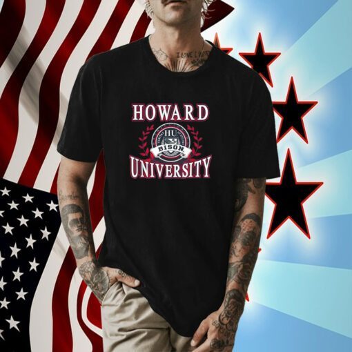 Howard University Bison Laurels Tee Shirt