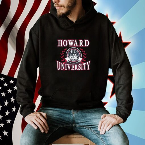 Howard University Bison Laurels Tee Shirt