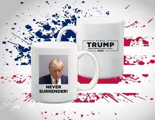 MAGA 47 Trump Never Surrender Coffee Mug