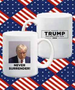 Trump Never Surrender Coffee Mug