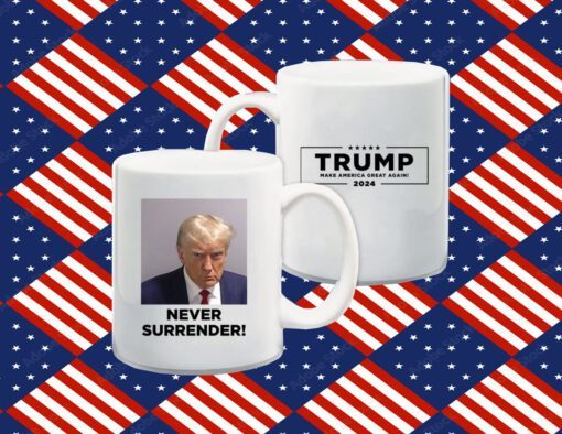 Trump Never Surrender Coffee Mug