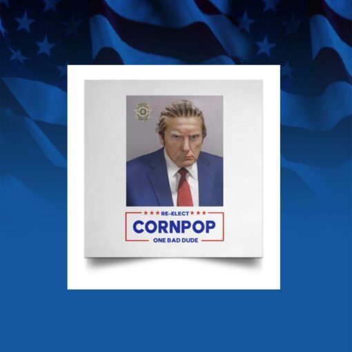 Trump Mugshot Re-Elect Cornpop One Bad Dude Ornament