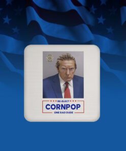 Trump Mugshot Re-Elect Cornpop One Bad Dude Ornament