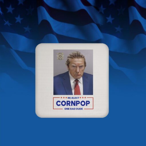 Trump Mugshot Re-Elect Cornpop One Bad Dude Ornament