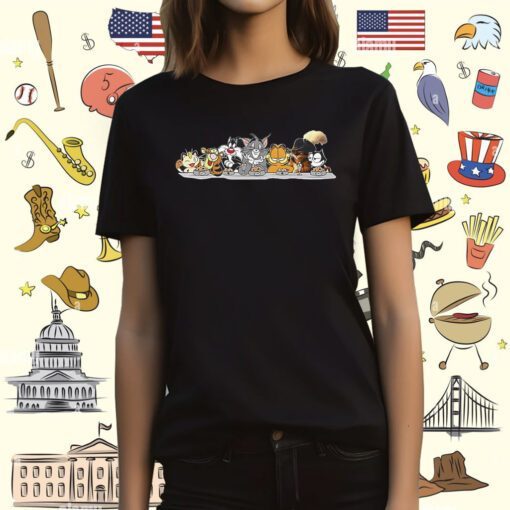 Cartoon Team Cats Friends Tv Show T-Shirt