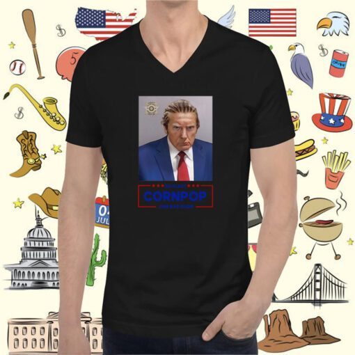 Donald Trump 2024 Mugshot Re-Elect Cornpop One Bad Dude Mug