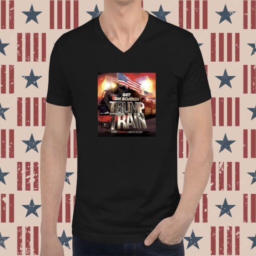 Heaven Scent Get On Board Trump Train Make America Great Again T-Shirt