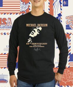 Michael Jackson 60th Anniversary 1964 2024 Thank You For The Memories Signature T-Shirt