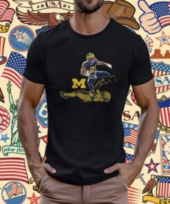 Michigan Football Blake Corum Superstar Pose T-Shirt