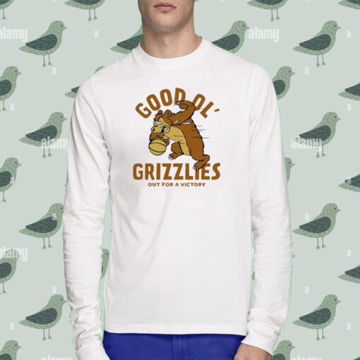 Montana Good Ol Grizzlies Vintage Basketball Out For A Victory T-Shirt