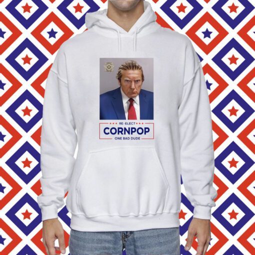 Donald Trump 2024 Mugshot Re-Elect Cornpop One Bad Dude Long Sleeve Shirt