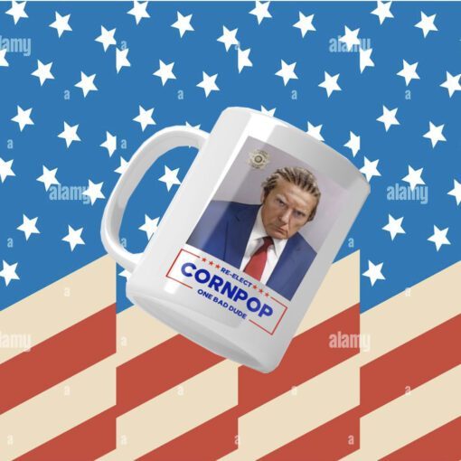 Donald Trump 2024 Mugshot Re-Elect Cornpop One Bad Dude Sticker