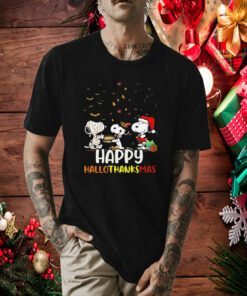 Snoopy Happy Hallothanksmas Christmas Tee Shirt