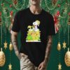 Orleans Saints Snoopy And Woodstock NFl Merry Christmas Tee Shirt