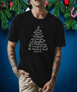 Isaiah 9:6, Bible Quote Christmas, Names of Jesus Christmas Tree 2024 Shirt