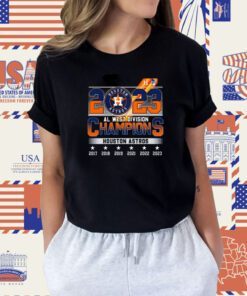 Houston Astros 2023 Al West Division Champions Tee Shirt