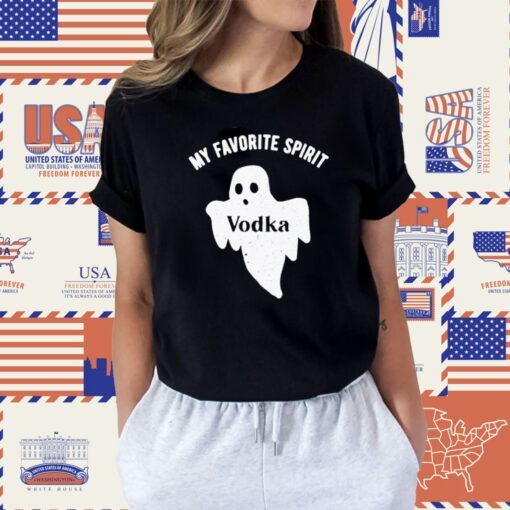 Ghost My favorite Spirit Vodka Halloween Tee Shirt