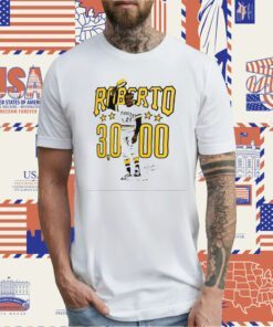 Roberto Clemente 30000 Pittsburgh Pirates Illustration Signature Tee Shirt