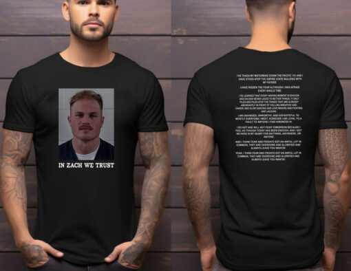Zach Bryan Arrested In Oklahoma Mugshot T-Shirt