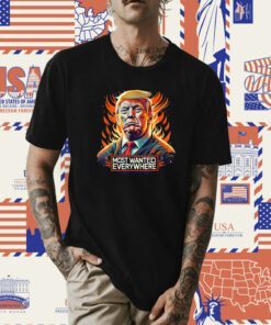 President Trump 2024: The Most Wanted Everywhere Funny Tee Shirt