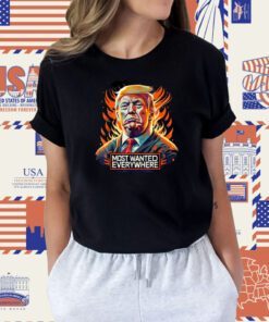 President Trump 2024: The Most Wanted Everywhere Funny Tee Shirt