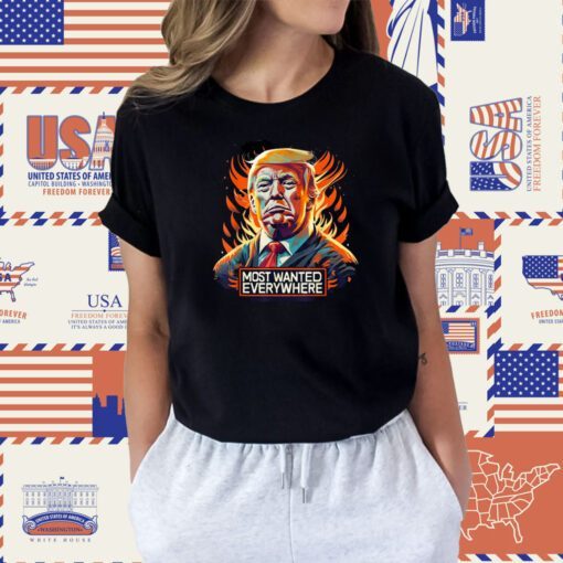 President Trump 2024: The Most Wanted Everywhere Funny Tee Shirt