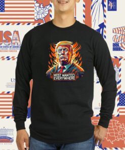 President Trump 2024: The Most Wanted Everywhere Funny Tee Shirt