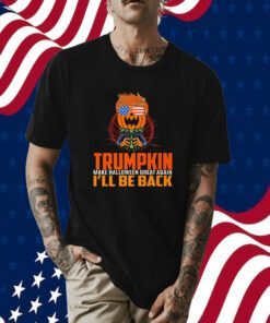 I'll Be Back Trumpkin Trump Halloween Party costume 2024 Tee Premium Shirts