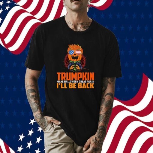 I'll Be Back Trumpkin Trump Halloween Party costume 2024 Tee Premium Shirts