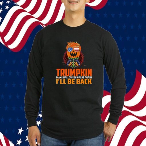 I'll Be Back Trumpkin Trump Halloween Party costume 2024 Tee Premium Shirts