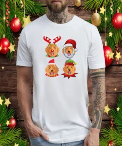 Cute Golden Doodle Christmas, Santa Dog Gift Shirt