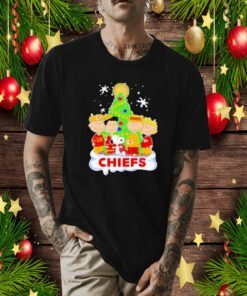 Snoopy The Peanuts Kansas City Chiefs Christmas Tee Shirt