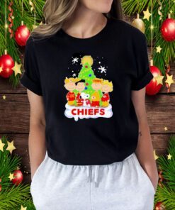 Snoopy The Peanuts Kansas City Chiefs Christmas Tee Shirt