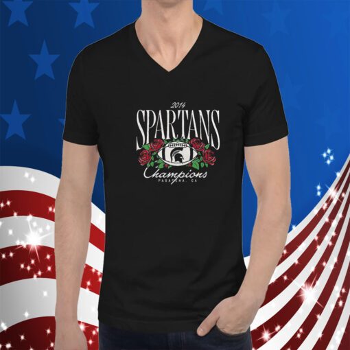 Official Michigan State Spartans Homefield 2014 Rose Bowl Champions Vault Shirt