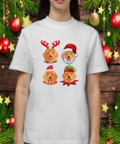 Cute Golden Doodle Christmas, Santa Dog Gift Shirt