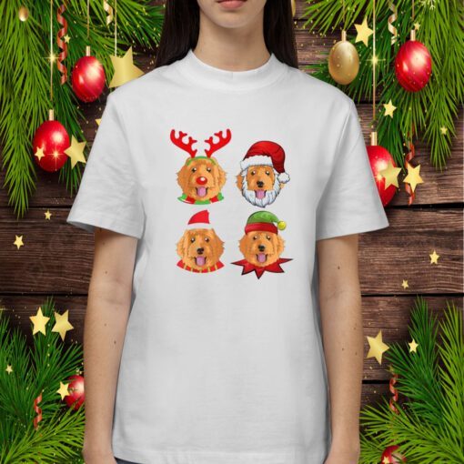 Cute Golden Doodle Christmas, Santa Dog Gift Shirt