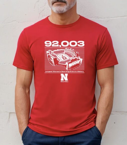 92,003 Nebraska Volleyball Tee Shirt