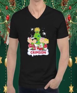 Snoopy The Peanuts Alabama Crimson Tide Christmas V-Neck Shirt