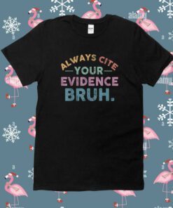Always Cite Your Evidence Bruh English Teacher Shirts