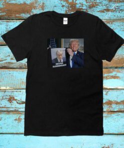 Shows Trump Off Trump Mugshot Never Surrender V-Neck T-Shirt