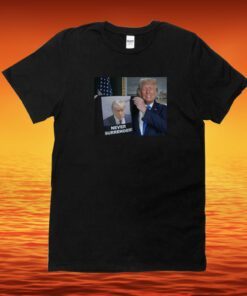 Shows Trump 2024 Off Trump Mugshot Never Surrender Lady’s Fleece Cropped Hoodie TShirt