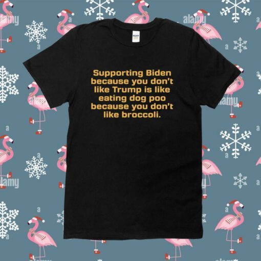 Supporting Biden Because You Don't Like Trump Is Like Eating Dog Poo Because You Don't Like Broccoli TShirt