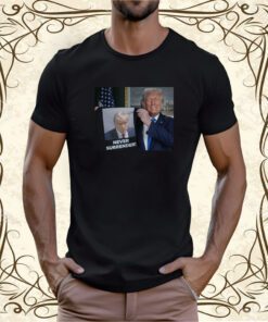 Donald Trump Shows Off Trump Mugshot Never Surrender Long Sleeve T-Shirt