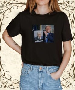 Donald Trump Shows Off Trump Mugshot Never Surrender Long Sleeve T-Shirt