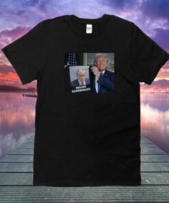 Donald Trump Shows Off Trump Mugshot Never Surrender Youth T-Shirt